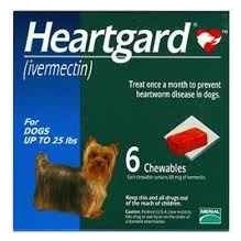 Heartgard Chew 0-25Lbs Blue 68mcg 6 month 10X6ds