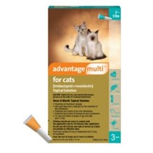 Advantage Multi Cat Turquoise 3 dose card 2-5 lbs 6 cards/bx