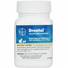 Drontal Tabs Feline  50ct  ((( BACKORDERED WITH ELANCO TILL FEBRUARY 2022)))