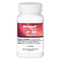 Droncit Tabs Canine 34mg 150ct