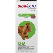 Bravecto Chews 22-44Lb 10 Cards x 1ds  Green