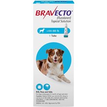 Bravecto Dog Topical Solution 44-88lbs 250mg Blue 10x1ds