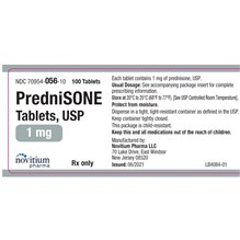 Prednisone Tabs 1mg  100ct  Novitium Label