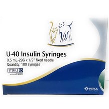 U-40 Vetsulin Insulin Syringe 0.5cc with 29g x 1/2