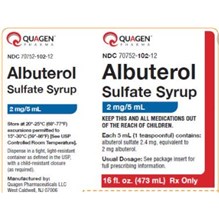 Albuterol Syrup 2mg/5ml 473ml  Quagen Label