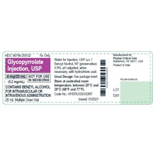 Glycopyrrolate Injection 0.2mg/ml 5ml  25/pk  FULL BOX ONLY!