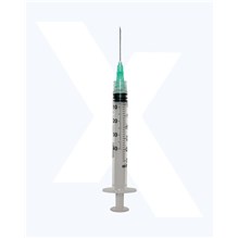 Exel Syringe 3cc with 21g x 1 Luer Lock  100/bx