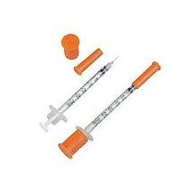 Exel Insulin Syringe 0.5cc (1/2cc) U-40 with 29g x 1/2  100/bx