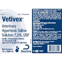Vetivex HYPERTONIC Saline Solution 7.2%  1000ml  14/case