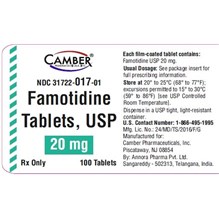 Famotidine Tabs 20mg 100ct Camber Label