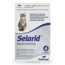 Selarid Cat 5.1 - 15lbs 6 tubes/card 45mg Blue 10 cards/cs   (Sold by the card)