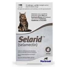 Selarid Cat 15.1 - 22lbs 6 tubes/card 60mg Taupe 10 cards/cs  (Sold by the card)