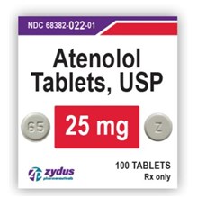 Atenolol Tabs 25mg 100ct Zydus Label