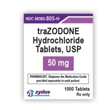 Trazodone Tabs 50mg 1000ct Zydus Label
