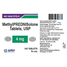 Methylprednisolone Tab 4mg 100ct