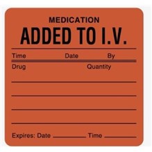 Medication Added IV Label 2-1/2