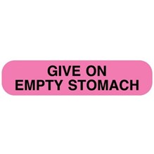 Give On Empty Stomach Label 500ct 1-5/8
