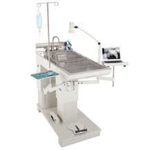 Olympic Deluxe Hi-Lo Wet Table With 2 Arms 2 B-Trays And Iv Pole Elevator