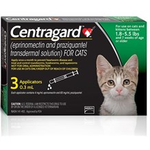 Centragard Cat Small 3pk  10 Cards/Carton