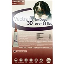 Vectra 3D Dogs and Puppies Red 95+ lbs 6 dose SINGLE CARD