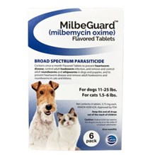 Milbeguard Medium Dog Blue 5.75mg 6 dose CARD 11-25lbs