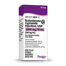 Testosterone Cypionate Injection 200mg/ml 10ml C3  00574-0820-10