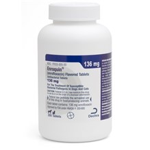 Enroquin Flavortabs 136mg 200ct Enrofloxacin (NEW Label)