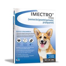 Imectro Chew 12.1-25lbs Blue (6 doses per card--10 cards/carton)