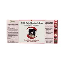 Imoxi Topical Solution for Dogs 20.1-55lb Red 6 doses/card 6 cards/bx